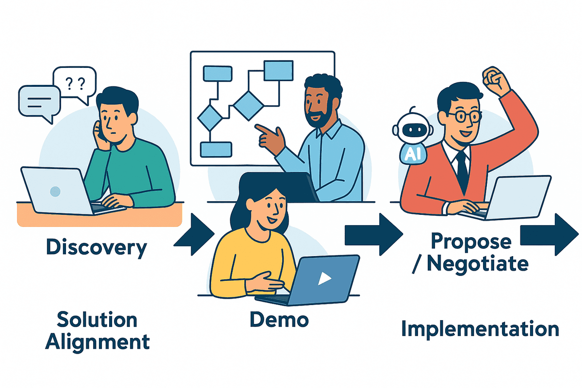 Flowchart showing CLM selling process